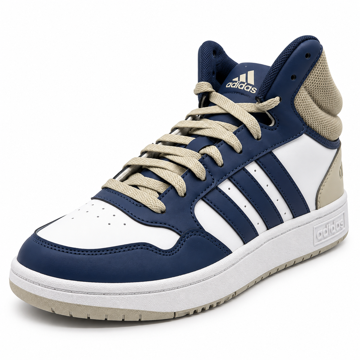 Adidas HOOPS 3.0 MID BCO AZUL CAFÉ