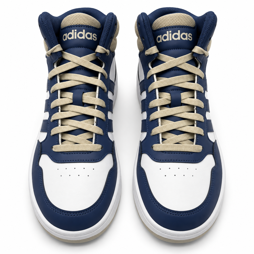 Adidas HOOPS 3.0 MID BCO AZUL CAFÉ