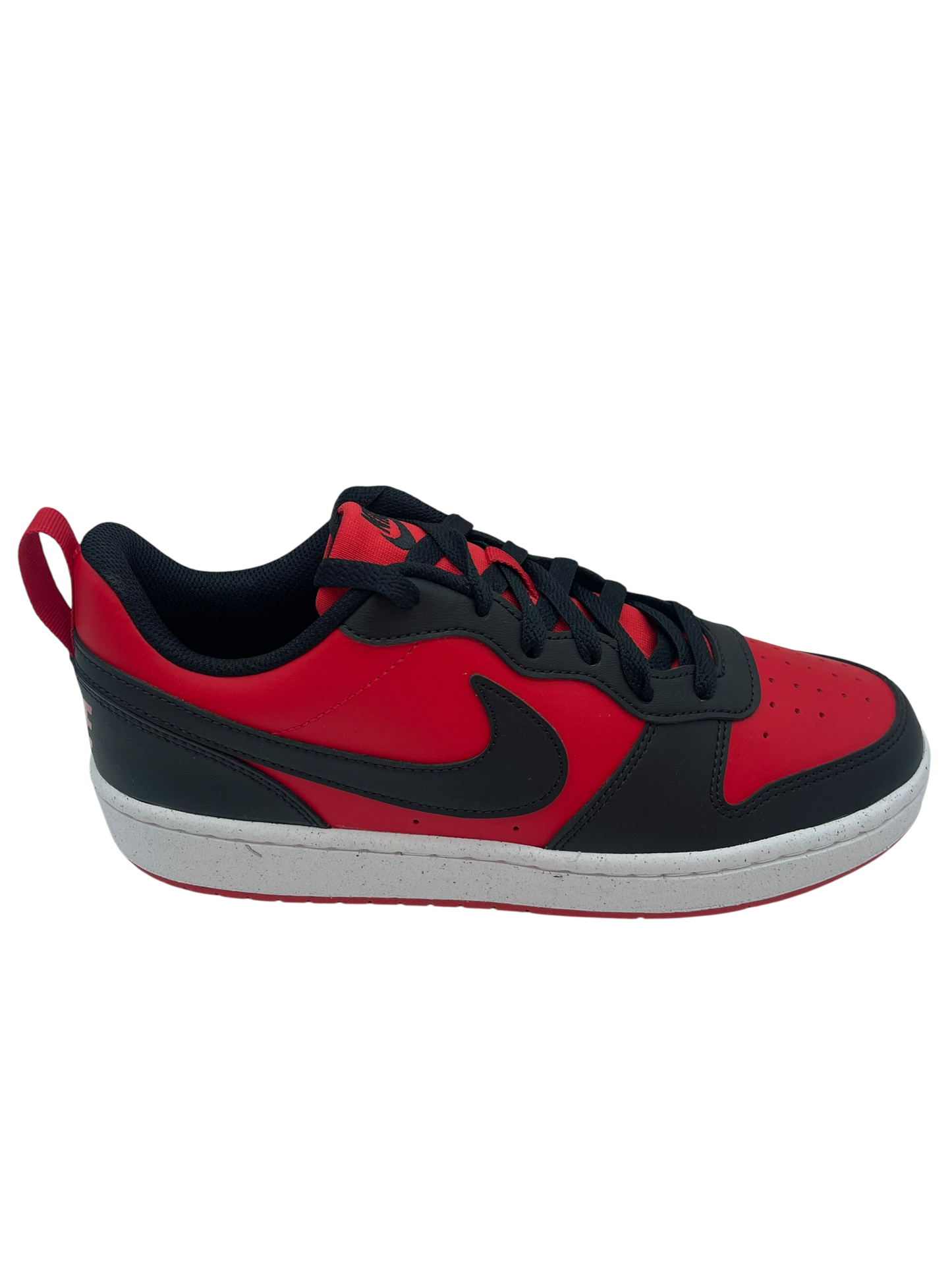 NIKE COURT BORIUGH LOW RECREAFT (GS) UNIVERSITY RED/BLACK