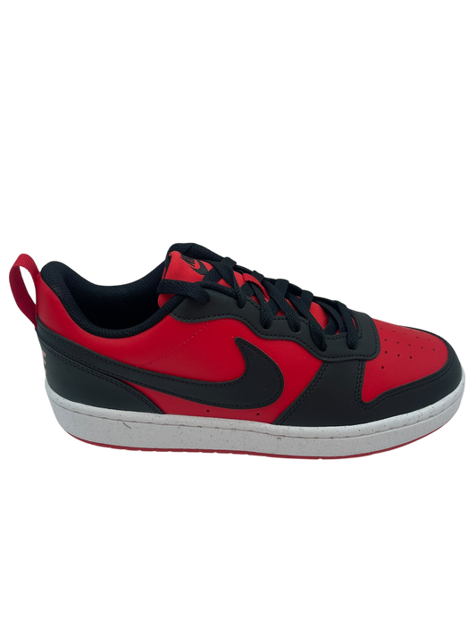 NIKE COURT BORIUGH LOW RECREAFT (GS) UNIVERSITY RED/BLACK