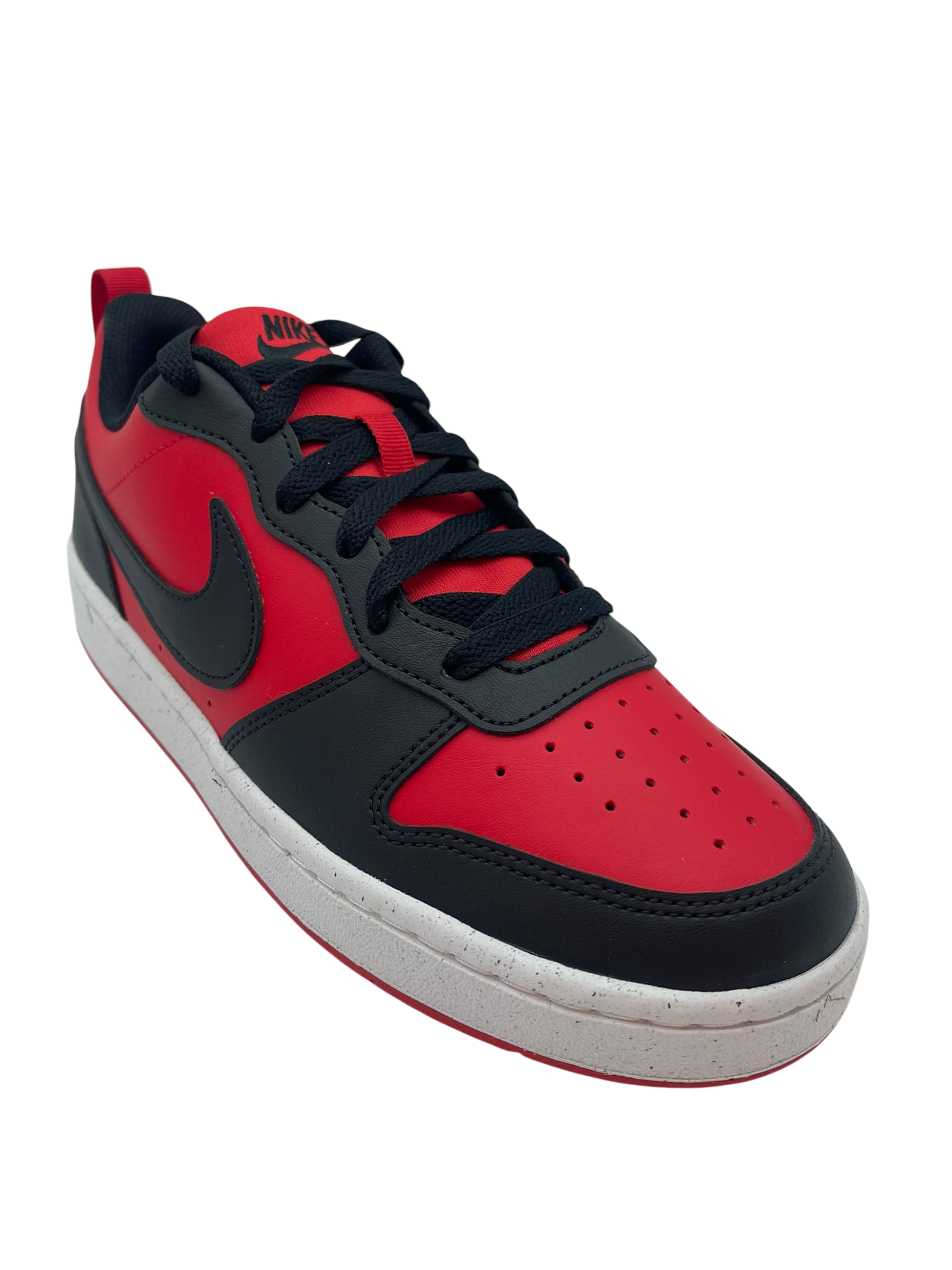 NIKE COURT BORIUGH LOW RECREAFT (GS) UNIVERSITY RED/BLACK